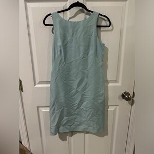 Vintage Ann Taylor 100% Silk Elegant Sleeveless Dress in Light Blue -8P